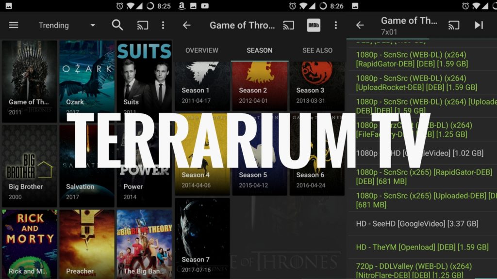 Terrarium TV for android and PC
