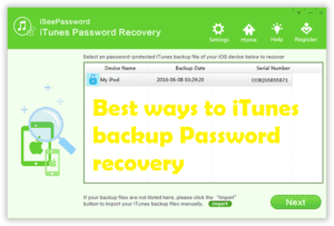 itunes password recovery solutions