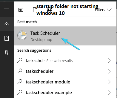startup folder not starting windows