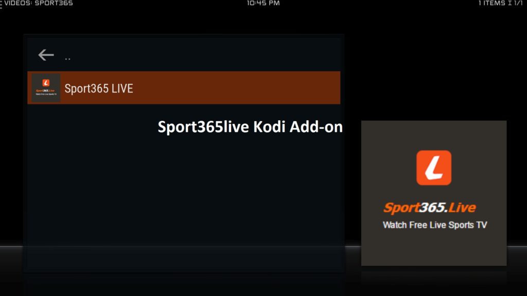 Sports365live add-on